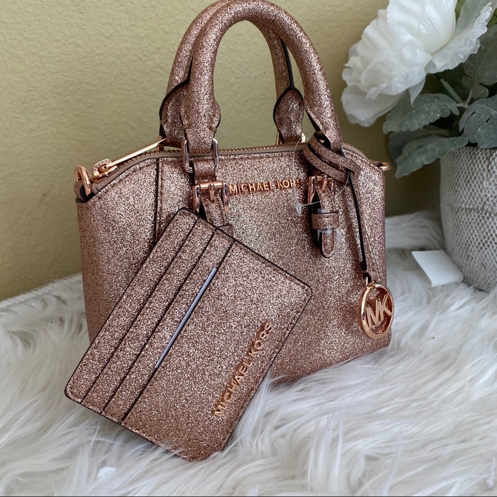 Bundle Michael Kors glitter mini Xbody & ID card - Picture 1 of 13